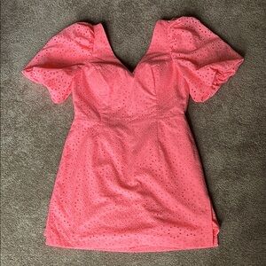 Lilly Pulitzer Celestina Pink Puff Sleeve romper